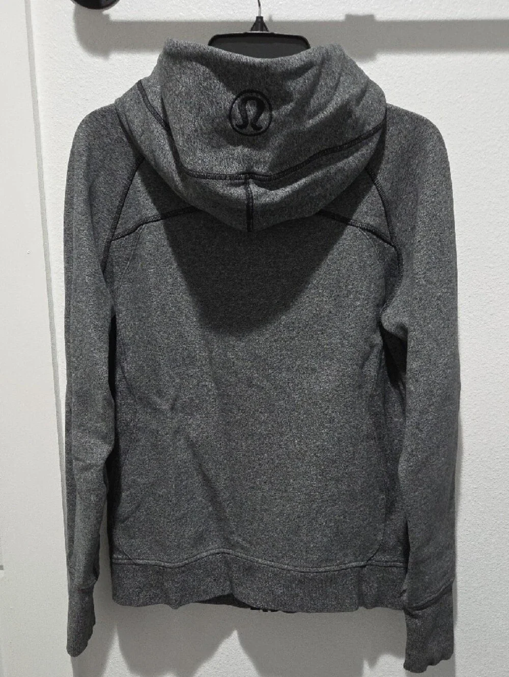 Lululemon Scuba Hoodie Heathered Speckled Black Gray Size 12 Jacket